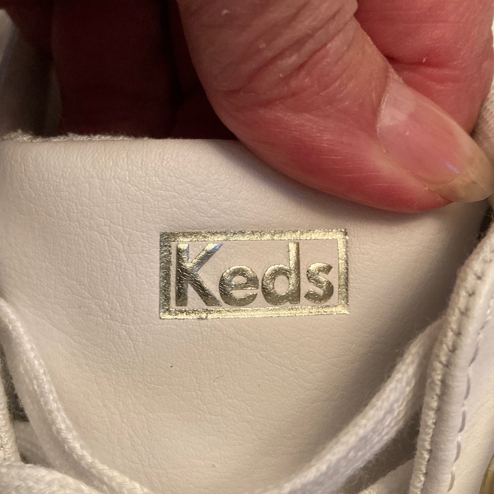 NWOT Keds White Sneakers with Gold Details - Picture 6 of 9